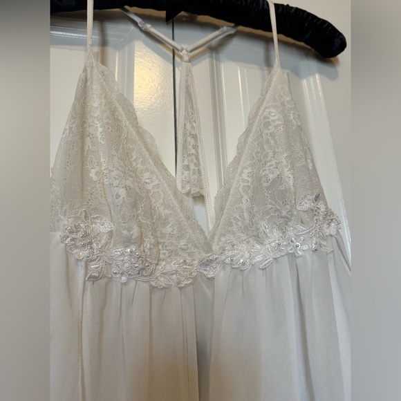 Ambrielle XXL Lace Nightgown Ivory Slip Dress Bridal Loungewear Plus Size - Picture 3 of 6
